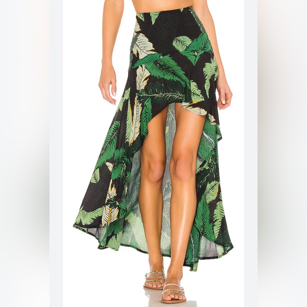 Beach Riot Rachel Skirt in Black Palm S